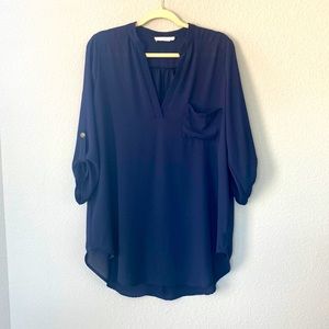 LUSH brand navy blouse